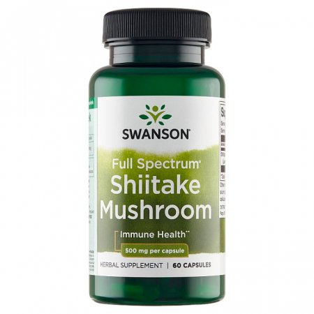 SWANSON Shiitake Mushroom 500 mg 60 kapsułek