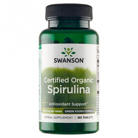 SWANSON Spirulina 100% Organic 180 tabletek