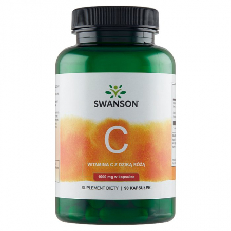 SWANSON Vitamin C with rose hips 1000 mg 90 kapsułek