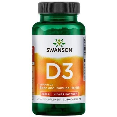 SWANSON Vitamin D3 2000IU 250 kapsułek