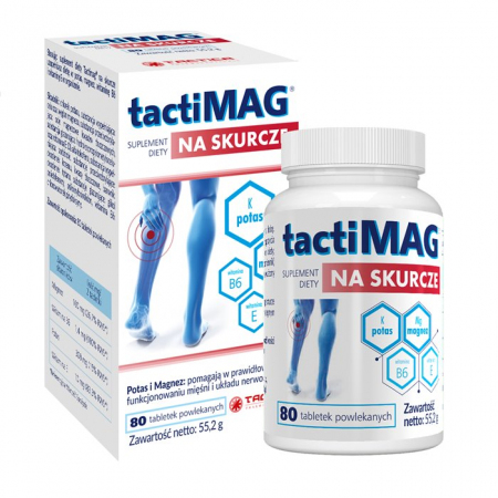 TactiMag na skurcze tabletki powlekane z magnezem i potasem, 80 szt.