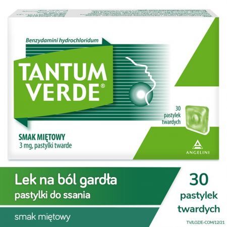 Tantum Verde smak miętowy 3 mg 30 pastylek do ssania