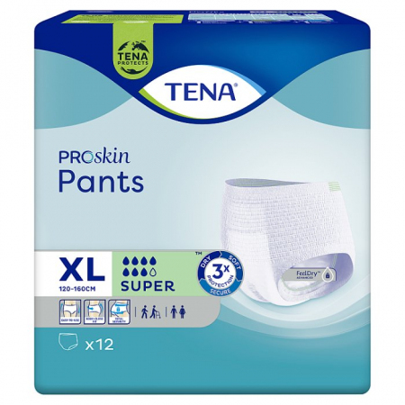 TENA ProSkin Pants Super Pieluchomajtki Rozmiar XL 12 sztuk