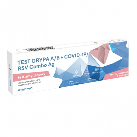 Test Combo antygenowy grypa A/B+Covid-19/RSV, 1 szt.