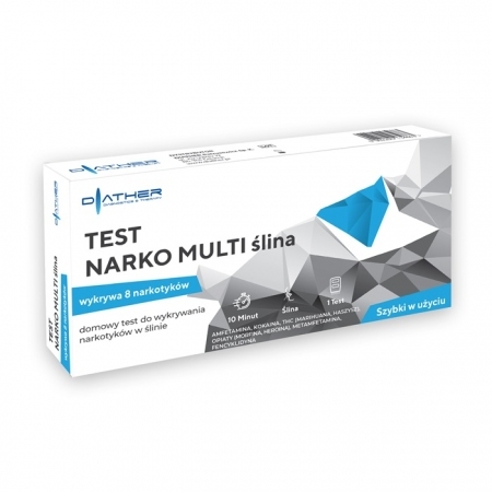 Test Narko Multi Ślina Diather domowy test na 8 narkotyków, 1 szt.