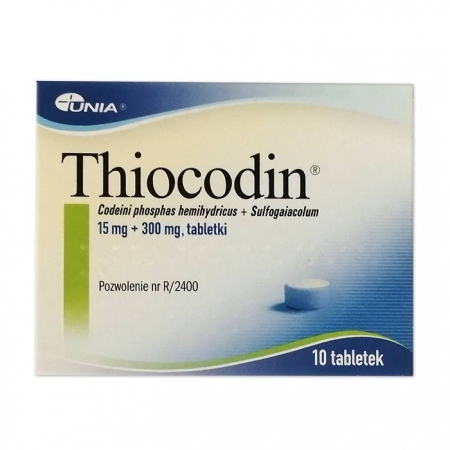 Thiocodin 15 mg + 300 mg 10 tabletek
