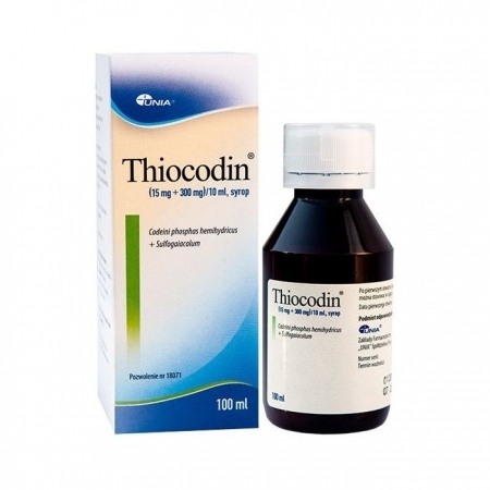 Thiocodin syrop (15 mg + 300 mg)/10 ml, 100 ml