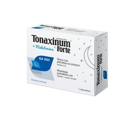 Tonaxinum + Melatonina forte na noc 60 tabletek powlekanych