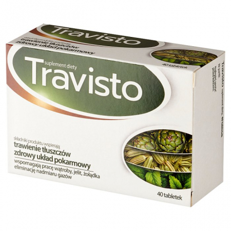 Travisto tabletki wspomagające trawienie tłuszczów, 40 szt.