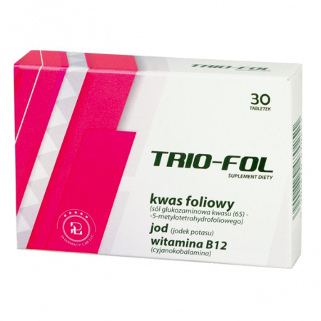 Trio-Fol tabletki z kwasem foliowym, jodem i witaminą B12, 30 szt.