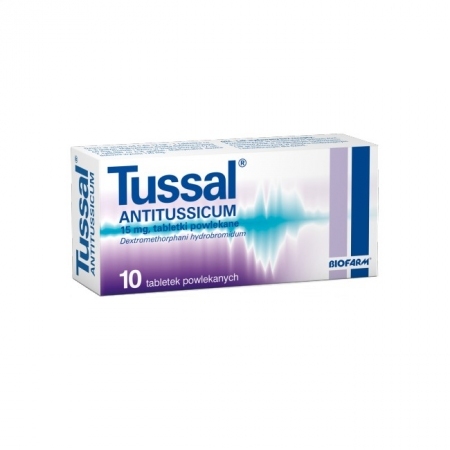 Tussal Antitussicum 15 mg, 10 tabletek