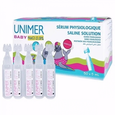Unimer Baby 0,9% 5 ml 50 ampułek / Sól fizjologiczna
