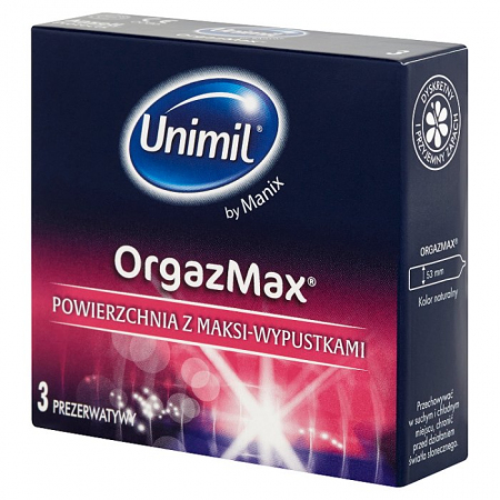 UNIMIL OrgazMax Prezerwatywy z wypustkami 3 szt.