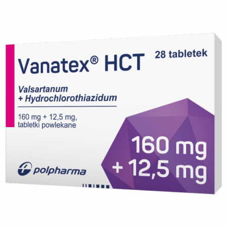 Vanatex HCT 160 mg + 12,5 mg tabletki powlekane, 28 szt.