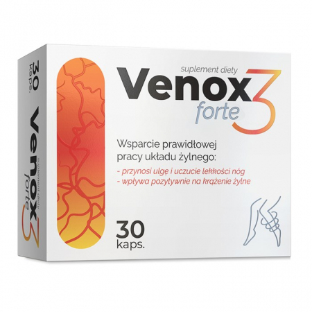 Venox 3 Forte kapsułki na układ żylny, 30 szt.