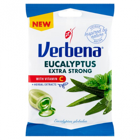 Verbena Eukaliptus Extra Strong cukierki ziołowe z witaminą C, 60 g