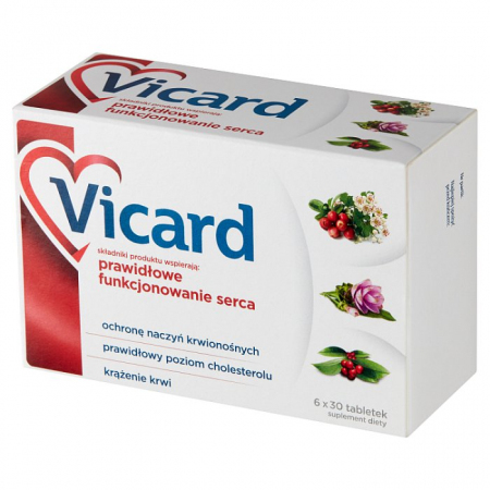 Vicard 180 tabletek / Wspomaganie pracy serca