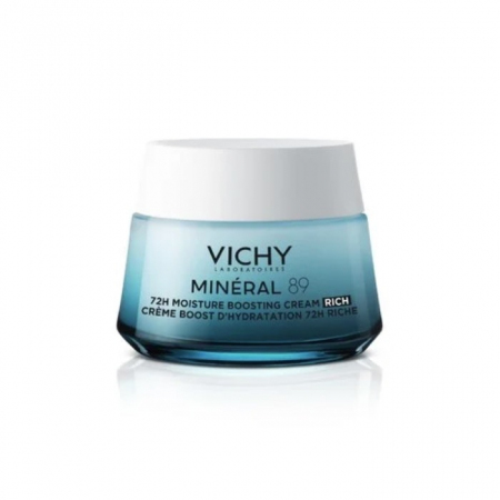 Vichy Mineral 89 Rich krem do twarzy nawilżająco-odbudowujący 72h, 50 ml
