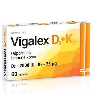 Vigalex D3+K2 60 tabletek
