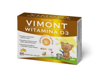 Vimont Witamina D3 400jm 60 kapsułek