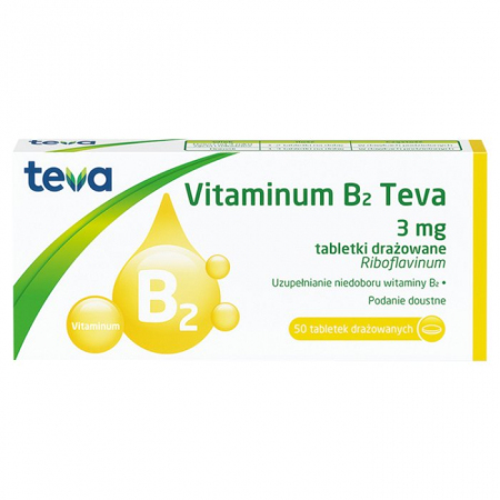Vitaminum B2 3 mg 50 draż.