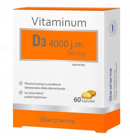 Vitaminum D3 4000j.m.Strong 60 kapsułek