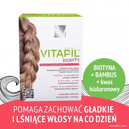Vitapil Beauty kapsułki na gładkie i lśniące włosy, 30 szt.