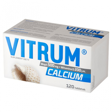 Vitrum Calcium tabletki wapń 500 mg + witamina D 200 j.m., 120 szt.