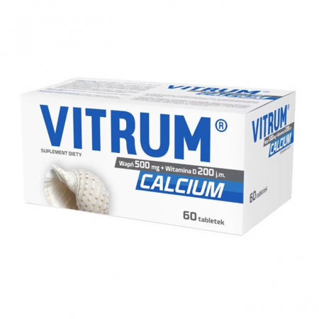 Vitrum Calcium wapń 500 mg + Witamina D 200 j.m. tabletki, 60 szt.