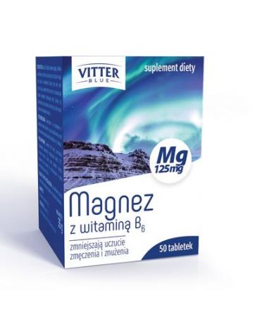 VITTER BLUE Magnez z wit.B6 50 tabletek