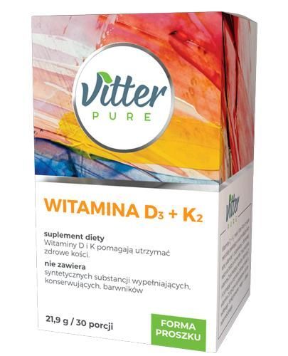 Vitter Pure Witamina D3k2 Proszek 30 Porcji Kości Stawy Reumatyzm Ból Lekischorzenia Alleccopl