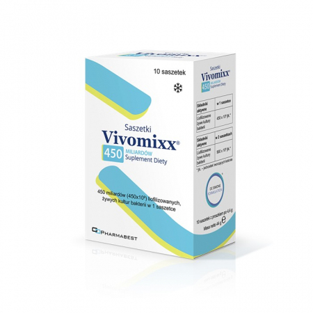 Vivomixx 450  10 saszetek z proszkiem do sporządzenia zawiesiny