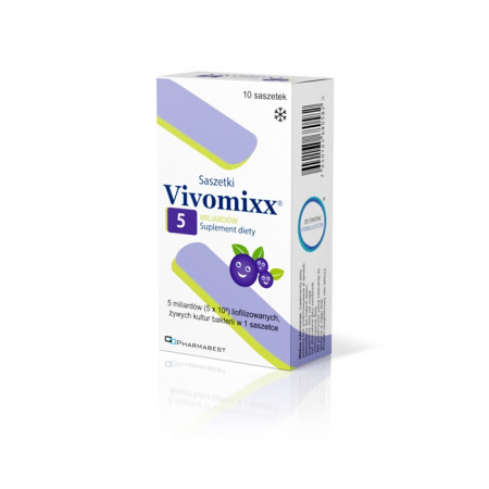 Vivomixx 5 probiotyk w saszetkach o smaku borówkowym, 10 szt.