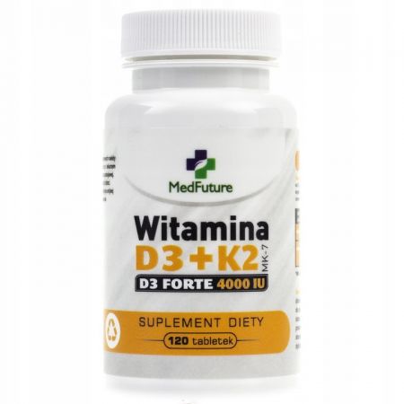 Witamina D3+K2 MK-7Forte 4000IU 120 tabletek