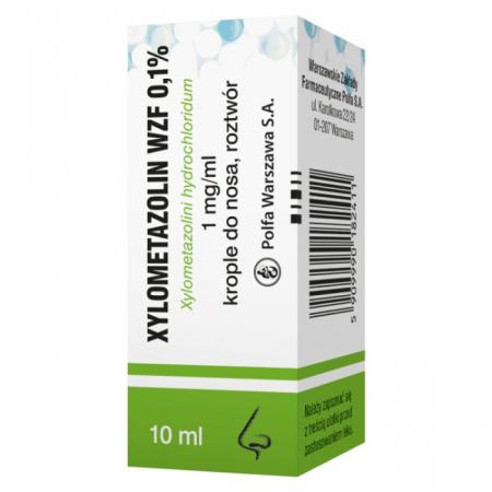 Xylometazolin WZF 0,1% krople do nosa, 10 ml