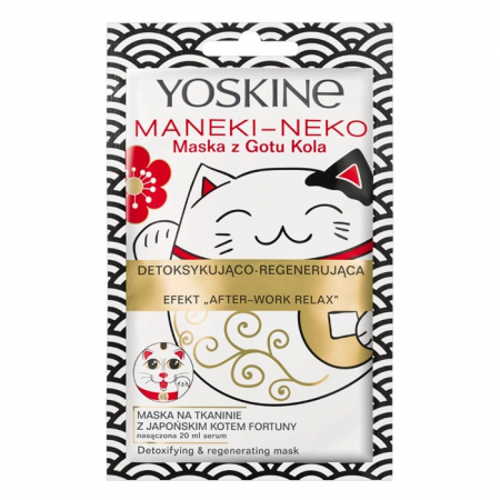 Yoskine Maneki-Neko maska detoksykująco-regenerująca z Gotu Kola, 20 ml
