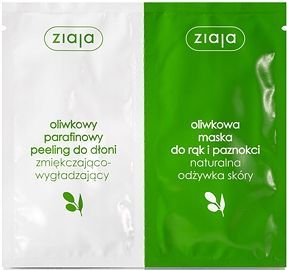 ZIAJA Maska Oliwkowa Duo oliwkowa duo-saszetka - peeling + maska do rąk 2 x 7 ml