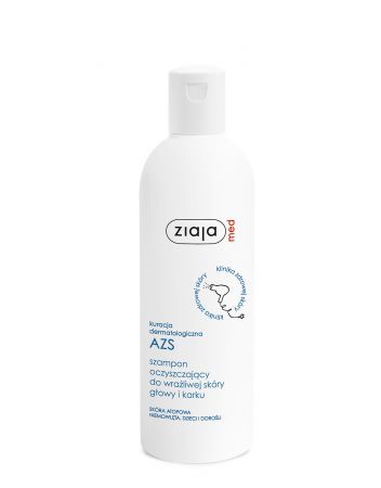 ZIAJA MED kuracja dermatologiczna AZS szampon oczyszczający do wrażliwej skóry głowy i karku 300 ml